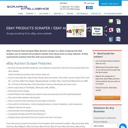 eBay Auction Scraper, eBay Price Scraper, Extract Listings from eBay