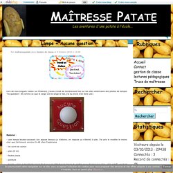 Lampe « Aucune question » - Maîtresse Patate