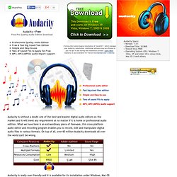 Audacity: 100% Free Audio Editor, Download Free Computer Sound & Audio