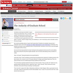 Science (2012): The Audacity of Graduate School