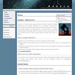 Home [AudelaA Free, Open Source Astroimaging Software]