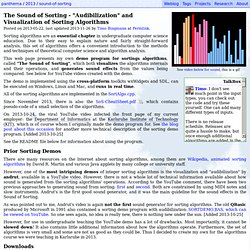 The Sound of Sorting - "Audibilization" and Visualization of Sorting Algorithms - panthema.net