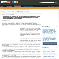 Target Audience With Email Marketing Services