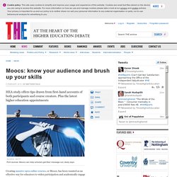 Moocs: know your audience and brush up your skills