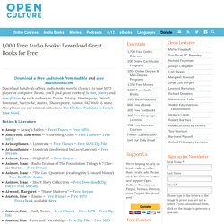 900 Free Audio Books: Download Great Books for Free