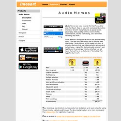 Audio Memos - iPhone, iPad and iPod touch voice recording app - Imesart