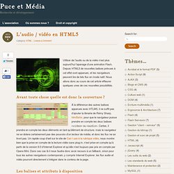 L’audio / vidéo en HTML5