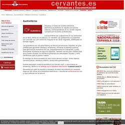 Audiolibros en la biblioteca electrónica del Instituto Cervantes (RBIC)