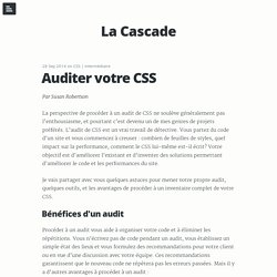 Auditer votre CSS
