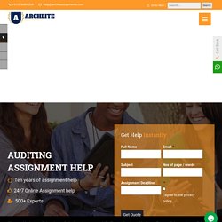 Auditing Assignment Help - Online Writing Services for UK Students