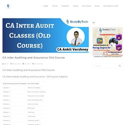 CA Inter Auditing and Assurance Old Course -