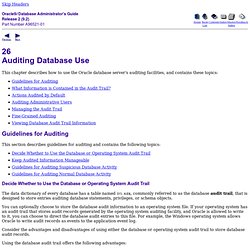 Auditing Database Use