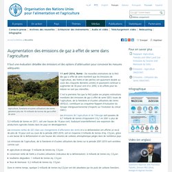 FAO 11/04/14 Augmentation des émissions de gaz à effet de serre dans l'agriculture