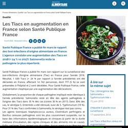Les Tiacs en augmentation en France selon Santé Publique France / Qualité - Process Alimentaire