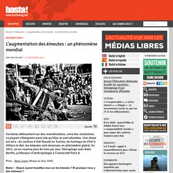 L'augmentation des émeutes : un phénomène mondial - Mouvement social ?