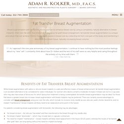 Fat Transfer Breast Augmentation NYC