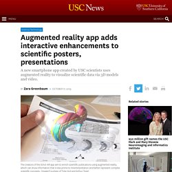 Augmented reality app adds 3D models, video to science communications