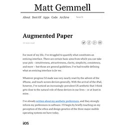 Augmented Paper