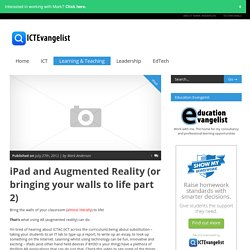iPad and Augmented Reality (or bringing your walls to life part 2)