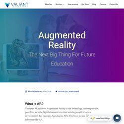 Augmented Reality – The Next Big Thing For Future Education