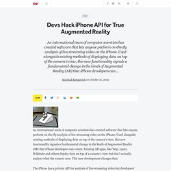 Devs Hack iPhone API for True Augmented Reality