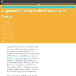 Augmented Reality in the Browser with Awe.js