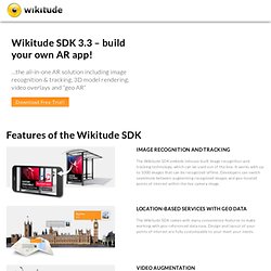 Augmented Reality SDK (Wikitude) for Android, iOS, BB10