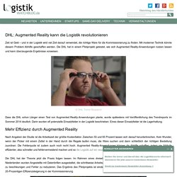 DHL: Augmented Reality kann die Logistik revolutionieren