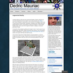 Augmented Reality « Dedric Mauriac