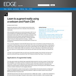 Edge: August 2009 - Learn to augment reality using a webcam and Flash CS4