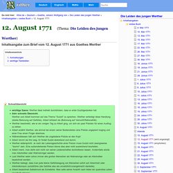 12. August 1771 (Die Leiden des jungen Werther) - rither.de