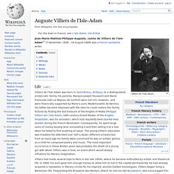 Auguste Villiers de l'Isle-Adam - ISIS worshipper, promoter, wrote a book called ISIS