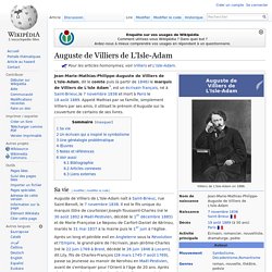 Auguste de Villiers de L'Isle-Adam