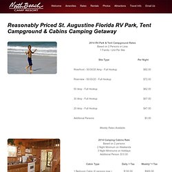 St. Augustine, Florida Camping/RV Park/Tent Campground/Cabins/Resort Rates: Pets