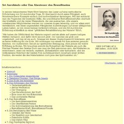 Sri Aurobindo oder Das Abenteuer des Bewußtseins