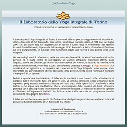 Sri Aurobindo Yoga - Laboratorio di Yoga integrale - Torino