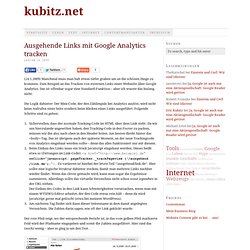 Ausgehende Links mit Google Analytics tracken - kubitz.net