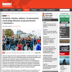 Austérité, retraite, salaires : le mouvement social belge dénonce un gouvernement « kamikaze