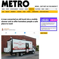 Jake Austin converted truck into mobile shower to offer homeless safe place to wash