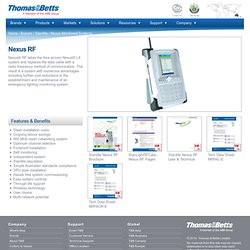 Thomas & Betts Australasia - Brands - Stanilite - Nexus Monitored Systems - Nexus RF