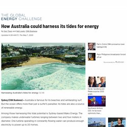 How Australia could harness its tides for energy