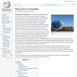 Solar power in Australia