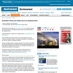 Australia's shiny new carbon tax is an empty promise - environment - 11 July 2011