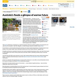 Australia's floods a glimpse of warmer future