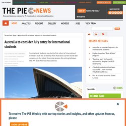 Australia to consider July entry for international students