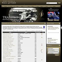 Sport Australia Hall of Fame - Legends of Australian Sport