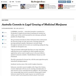 Australia Commits to Legal Growing of Medicinal Marijuana