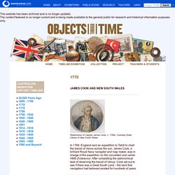 Captain Cook - Australia's migration history timeline