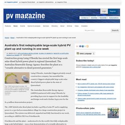 Australia's first redeployable large-scale hybrid PV plant up and running in one week: pv-magazine