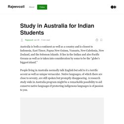 Study in Australia for Indian Students